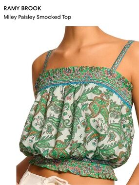 Ramy Brook
Miley Paisley Smocked Top